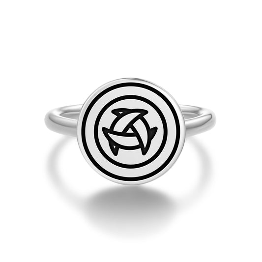 Triquetra Crop Circles Symbols Adjustable Open Ring