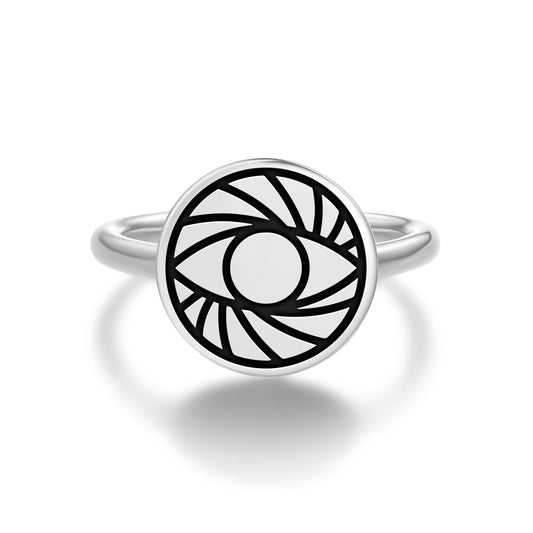 The All-seeing Eye Crop Circles Symbols Adjustable Open Ring