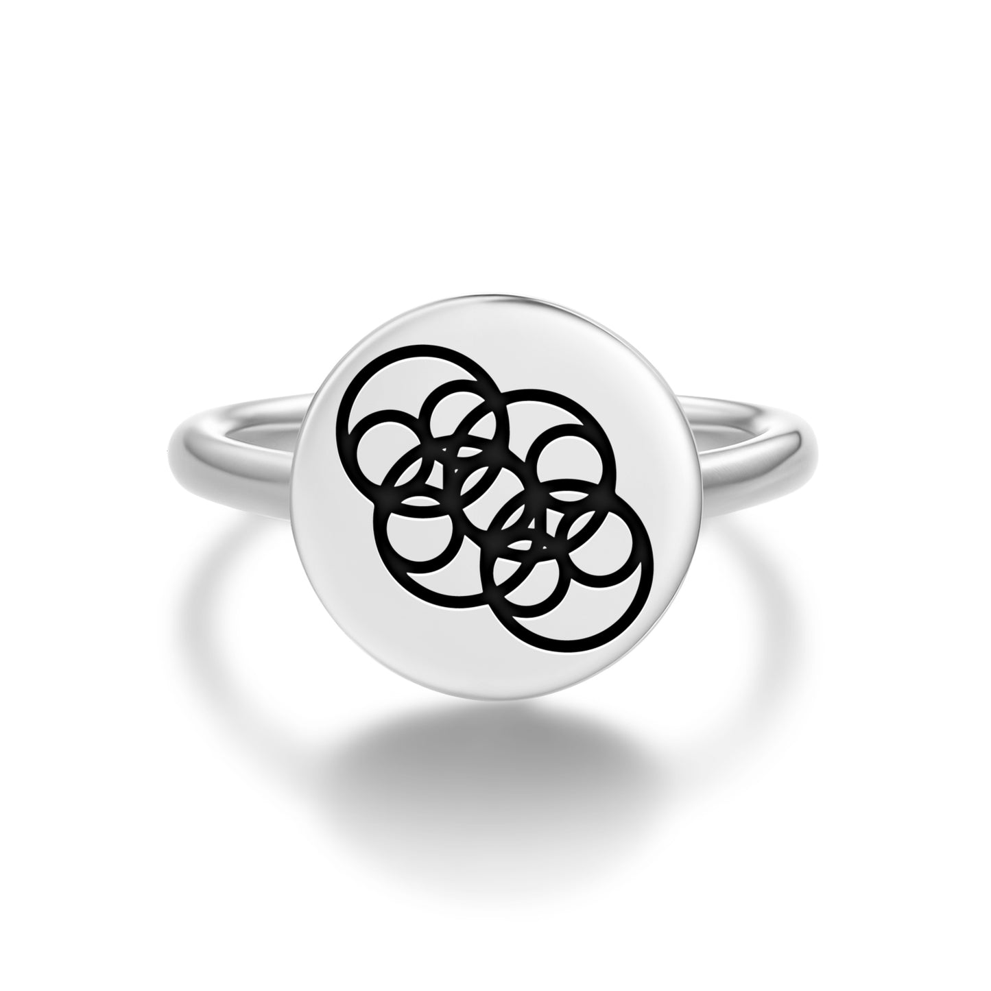 Braid Pattern Crop Circles Symbols Adjustable Open Ring