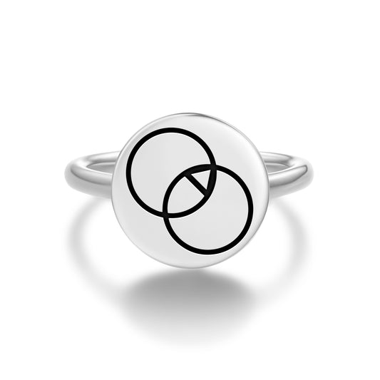 Triad the Triangle Crop Circles Symbols Adjustable Open Ring