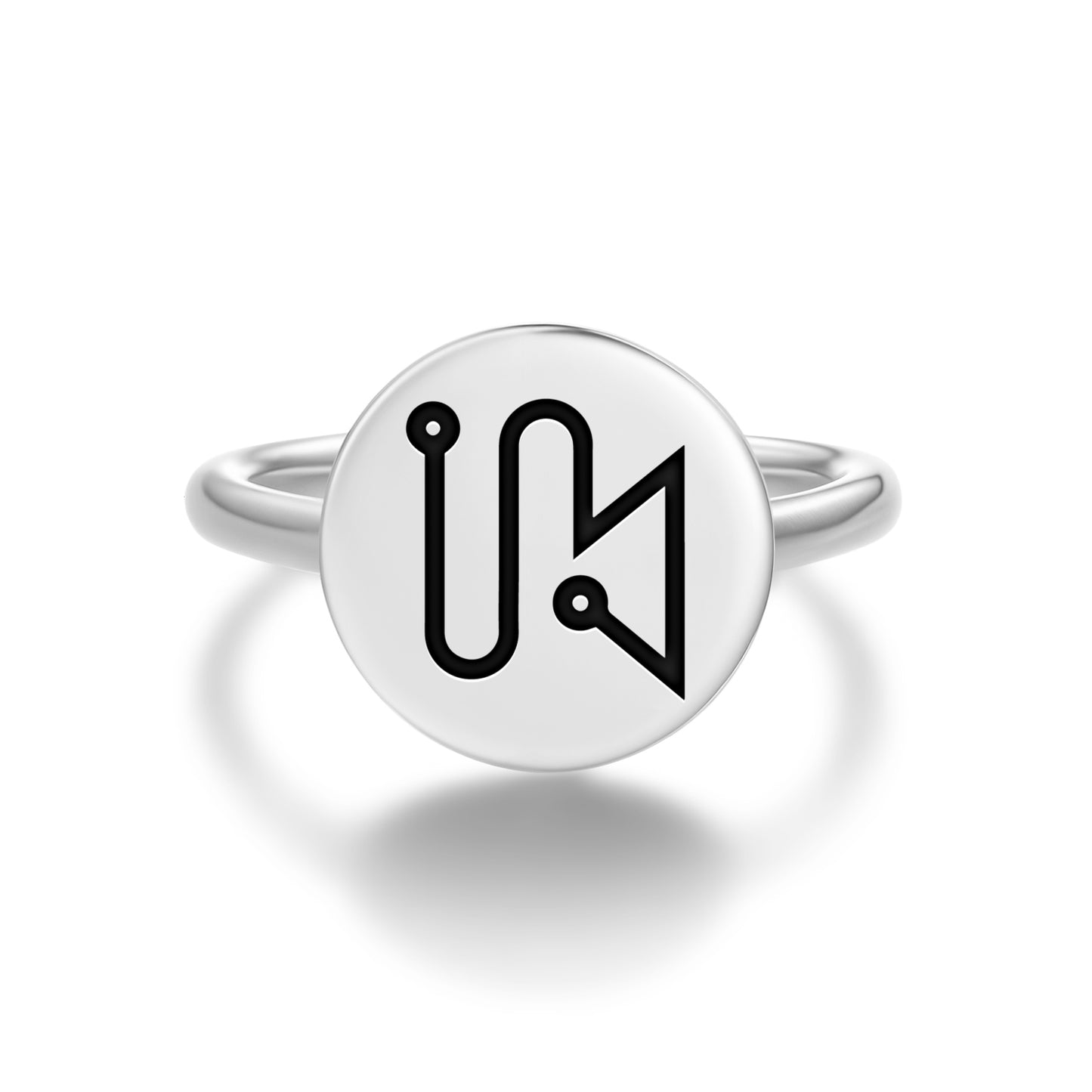MANAKEL Angels Symbols Adjustable Open Ring