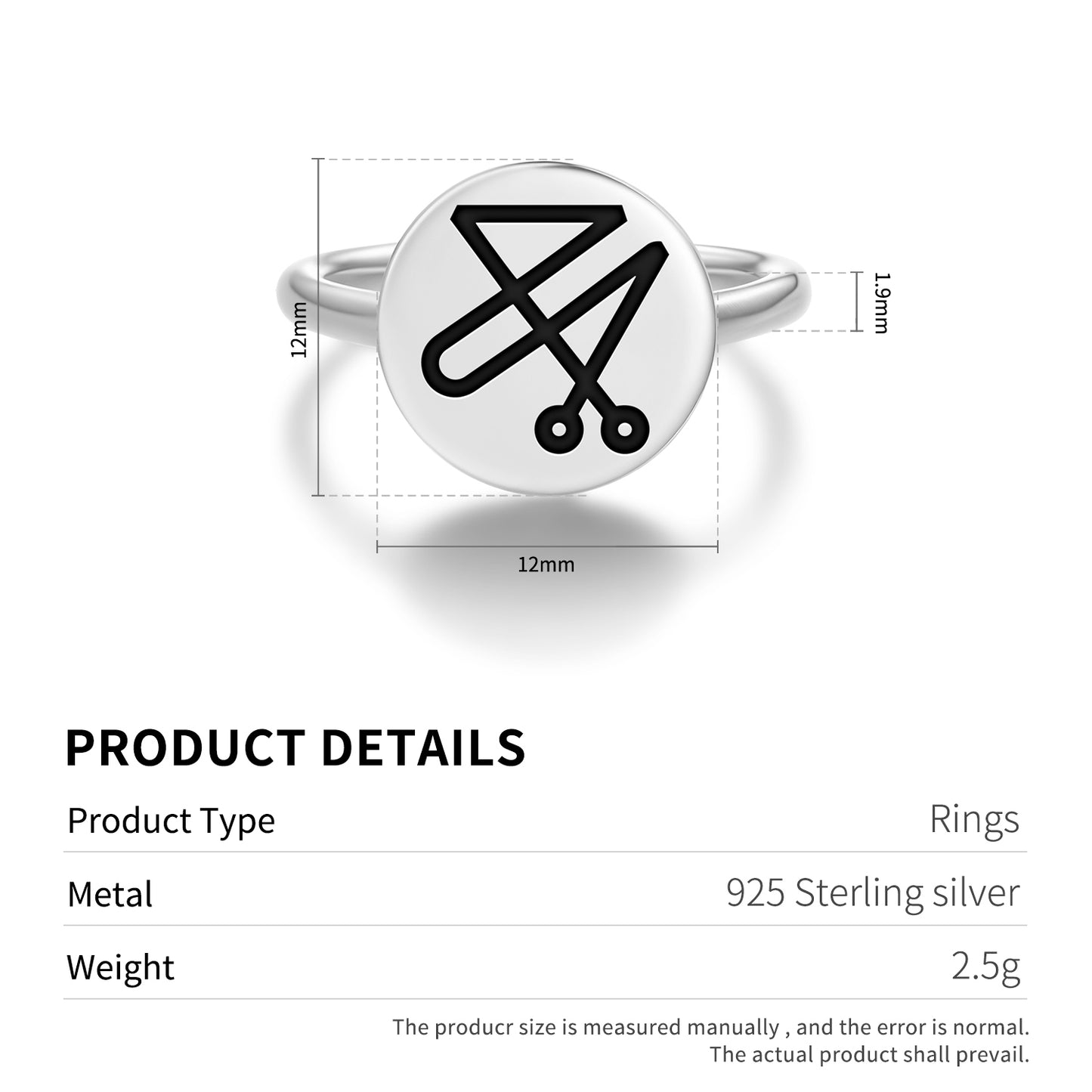 DAMABIAH Angels Symbols Adjustable Open Ring