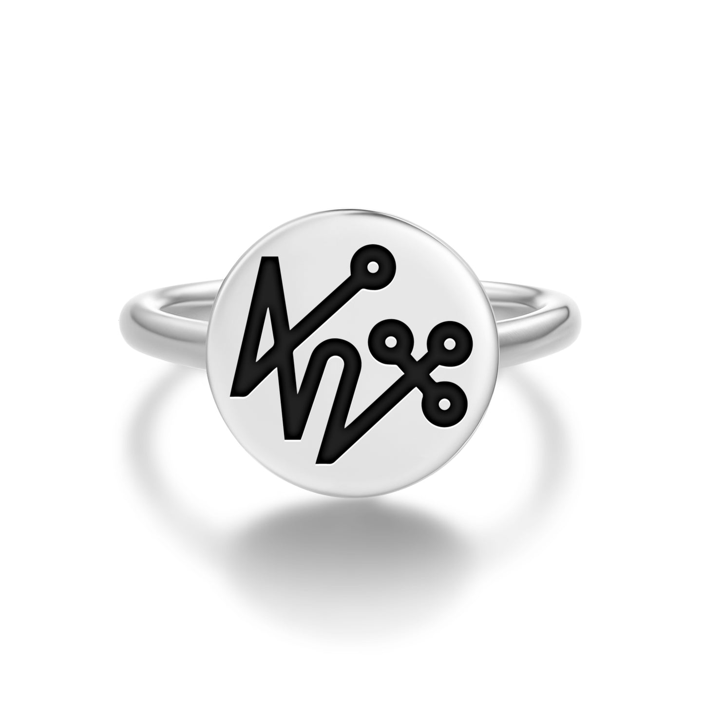 IAH-HEL Angels Symbols Adjustable Open Ring