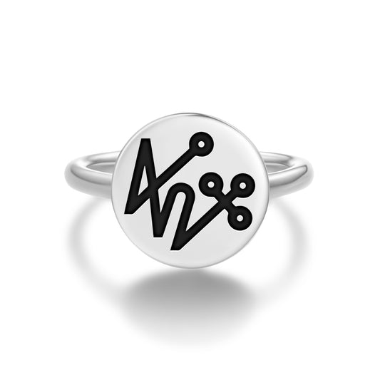 IAH-HEL Angels Symbols Adjustable Open Ring
