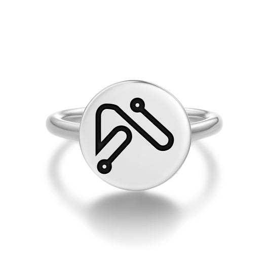 NANAEL Angels Symbols Adjustable Open Ring