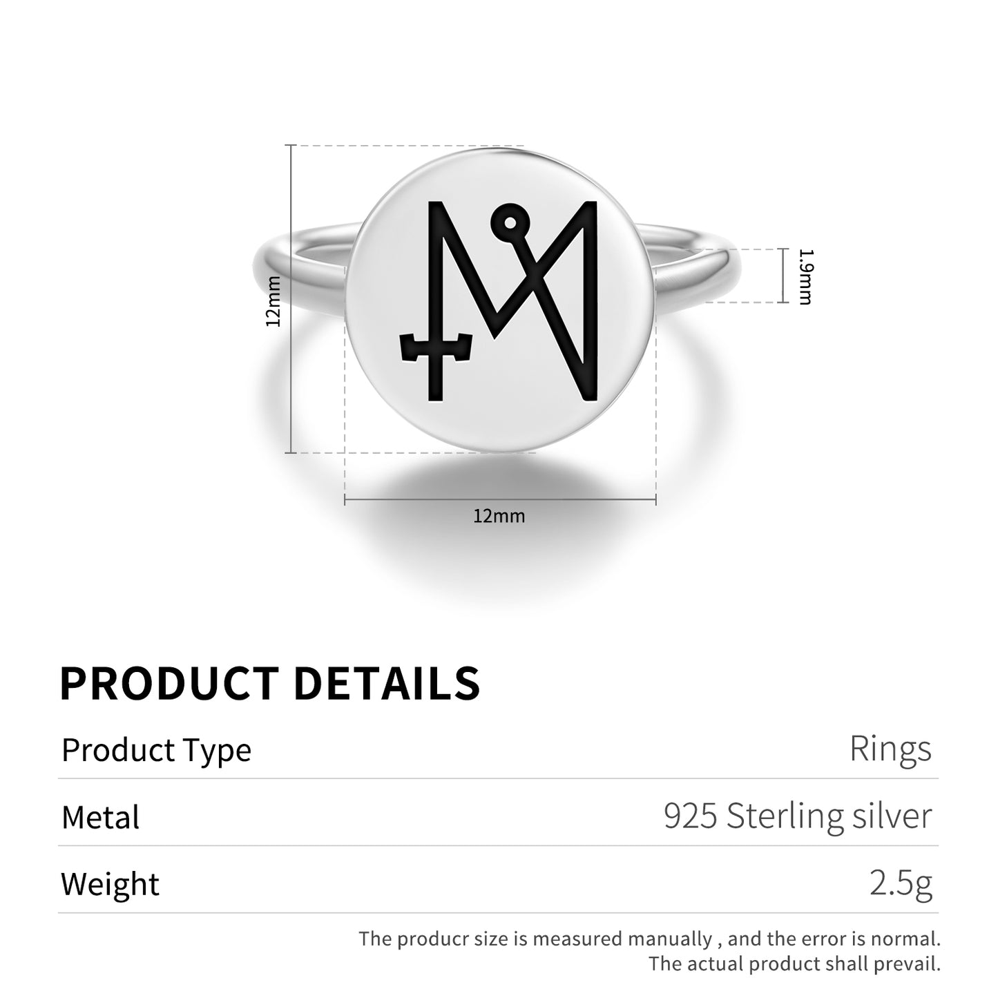 IMAMIAH Angels Symbols Adjustable Open Ring