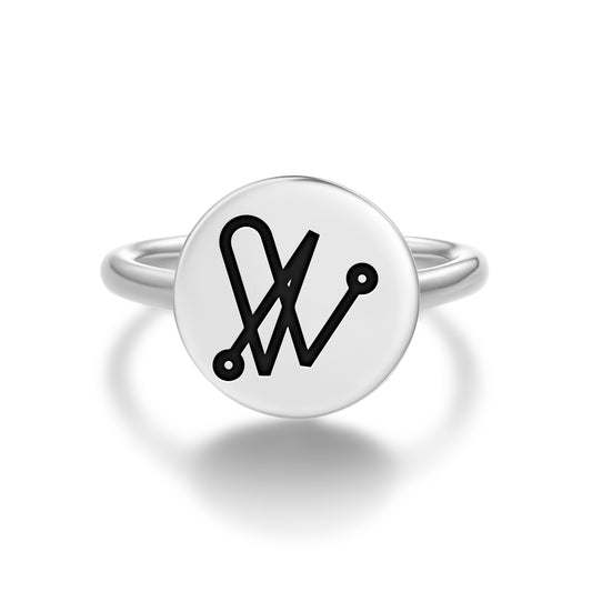 HAHASIAH Angels Symbols Adjustable Open Ring