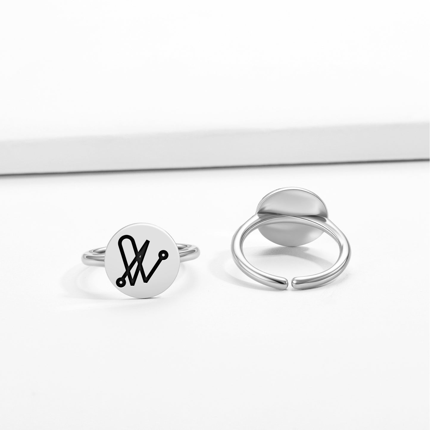 HAHASIAH Angels Symbols Adjustable Open Ring