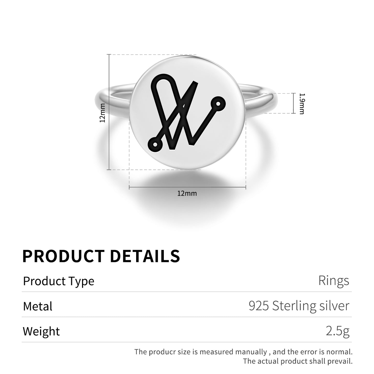 HAHASIAH Angels Symbols Adjustable Open Ring