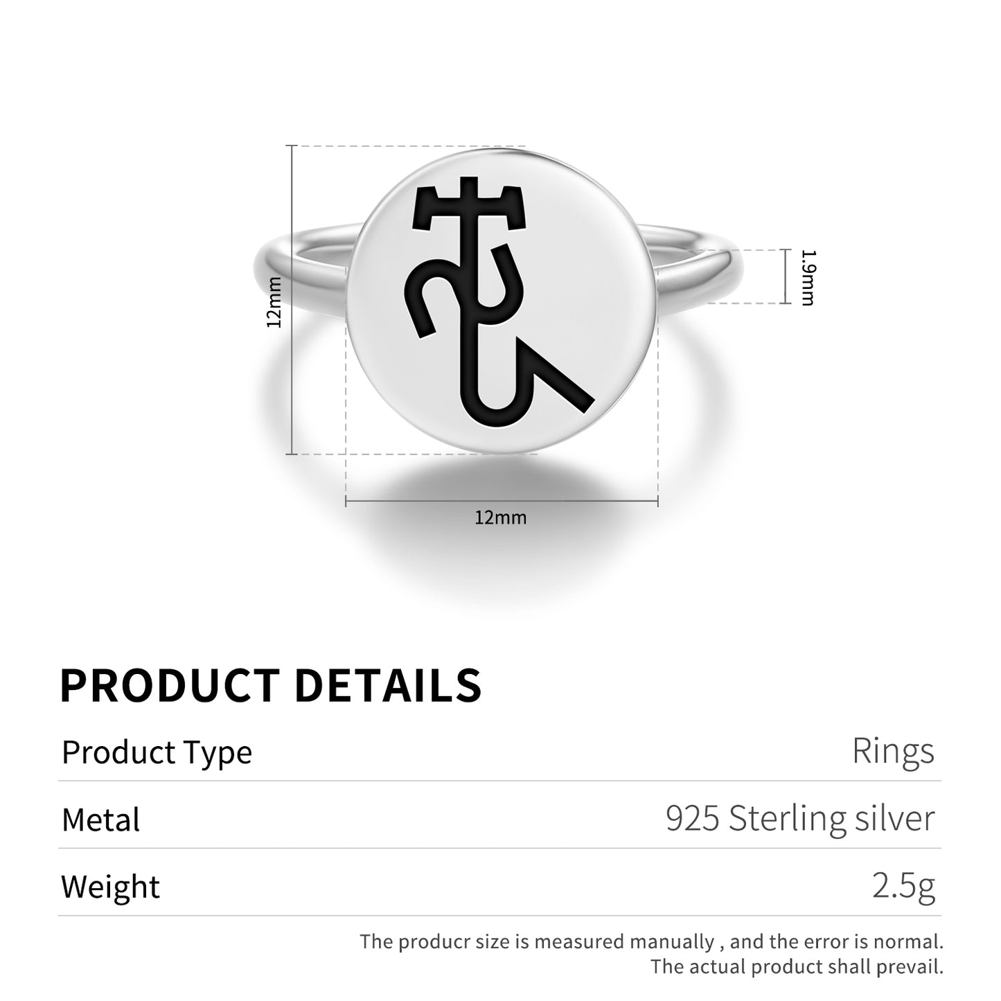 SEHALIAH Angels Symbols Adjustable Open Ring