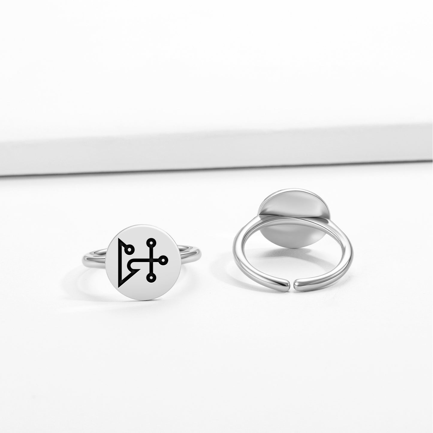 REIYEL Angels Symbols Adjustable Open Ring