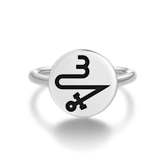 MIHAEL Angels Symbols Adjustable Open Ring
