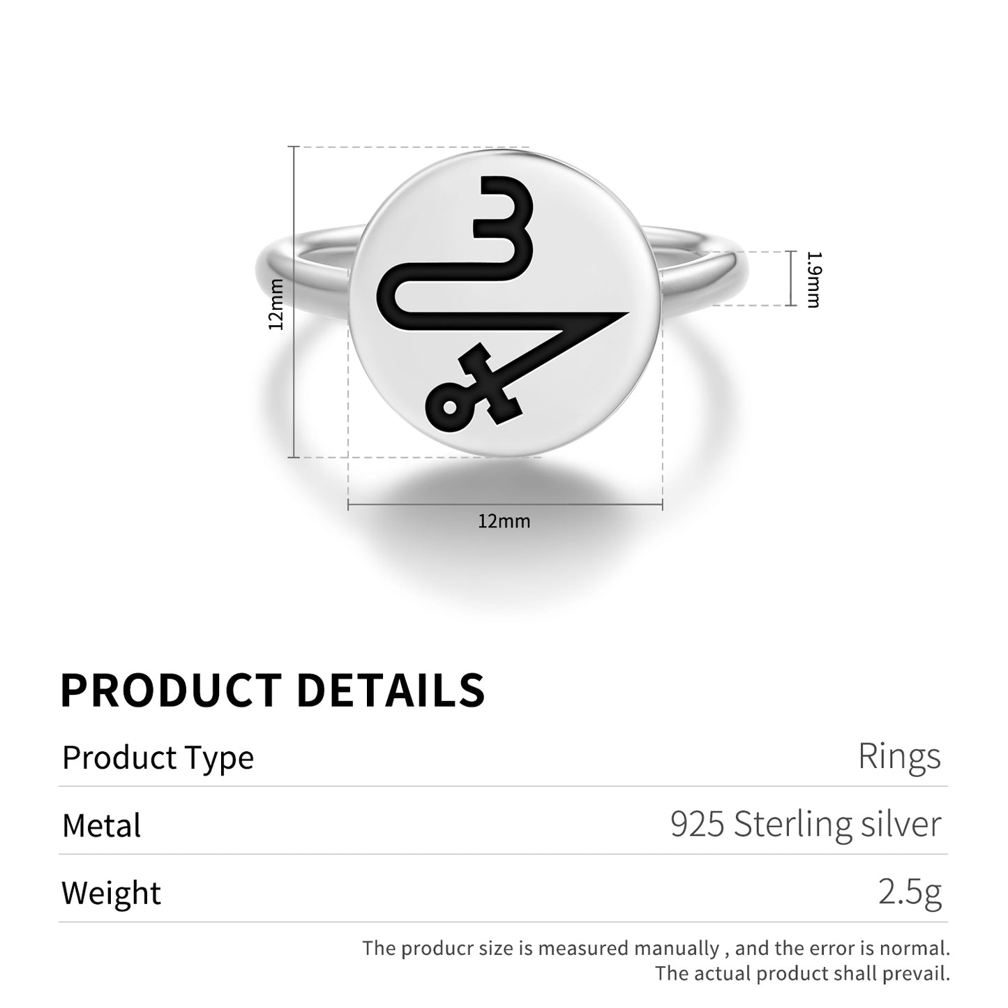 MIHAEL Angels Symbols Adjustable Open Ring