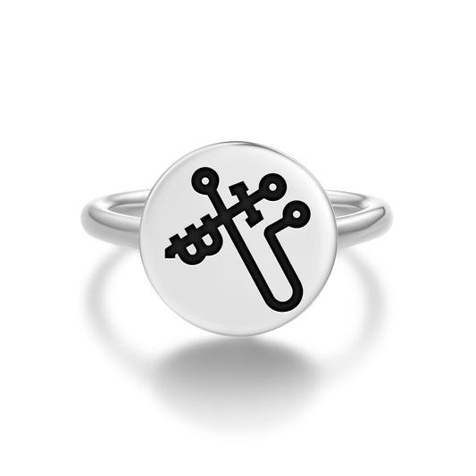 MIKAEL Angels Symbols Adjustable Open Ring