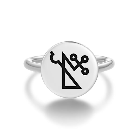 IEIAZEL Angels Symbols Adjustable Open Ring