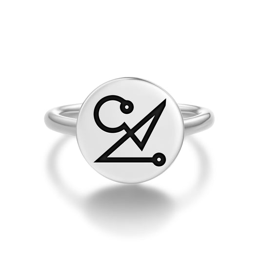 OMAEL Angels Symbols Adjustable Open Ring