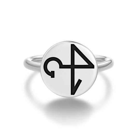 SEHEIAH Angels Symbols Adjustable Open Ring