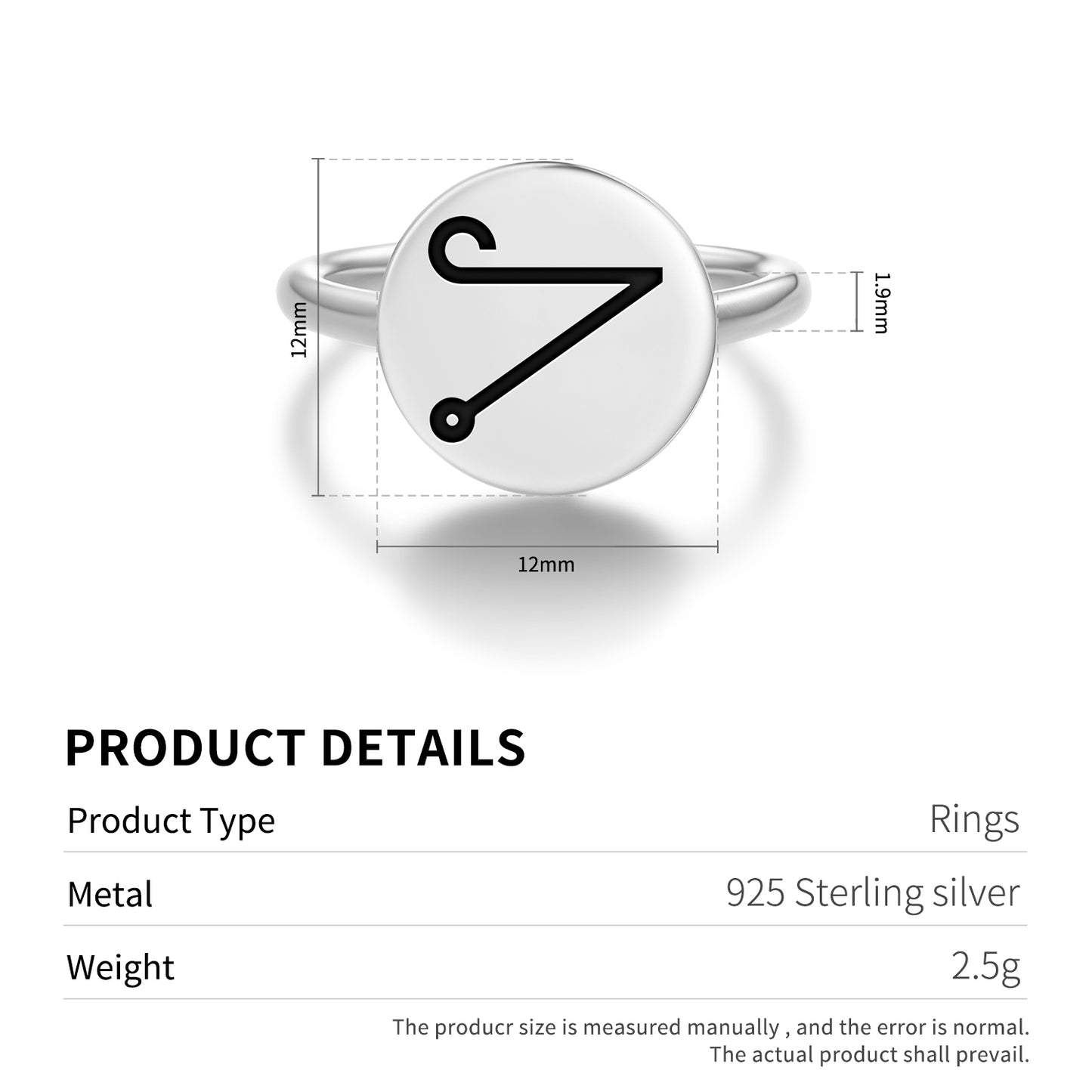 NELCHAEL Angels Symbols Adjustable Open Ring