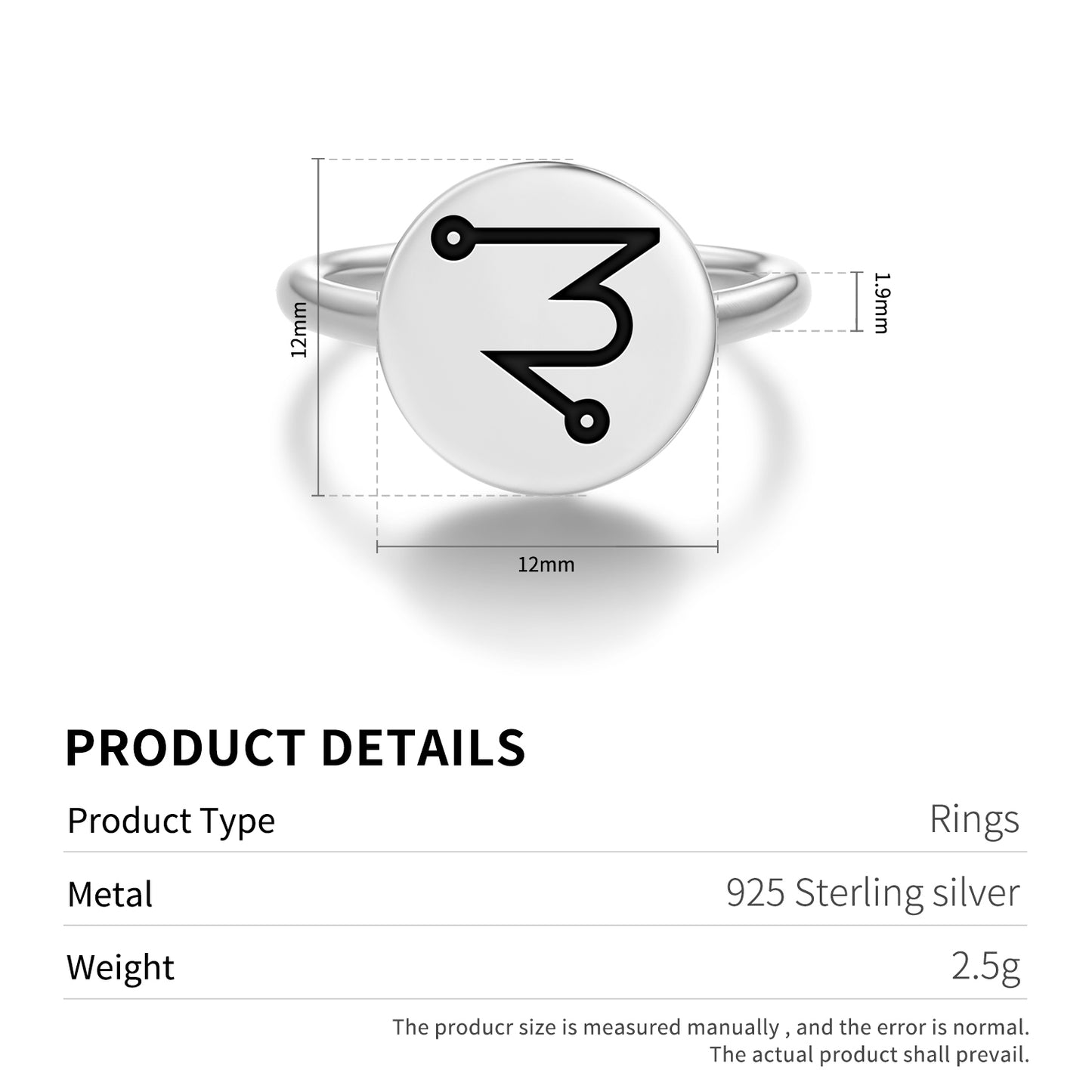 SITAEL Angels Symbols Adjustable Open Ring