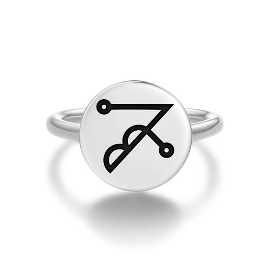 JELIEL Angels Symbols Adjustable Open Ring