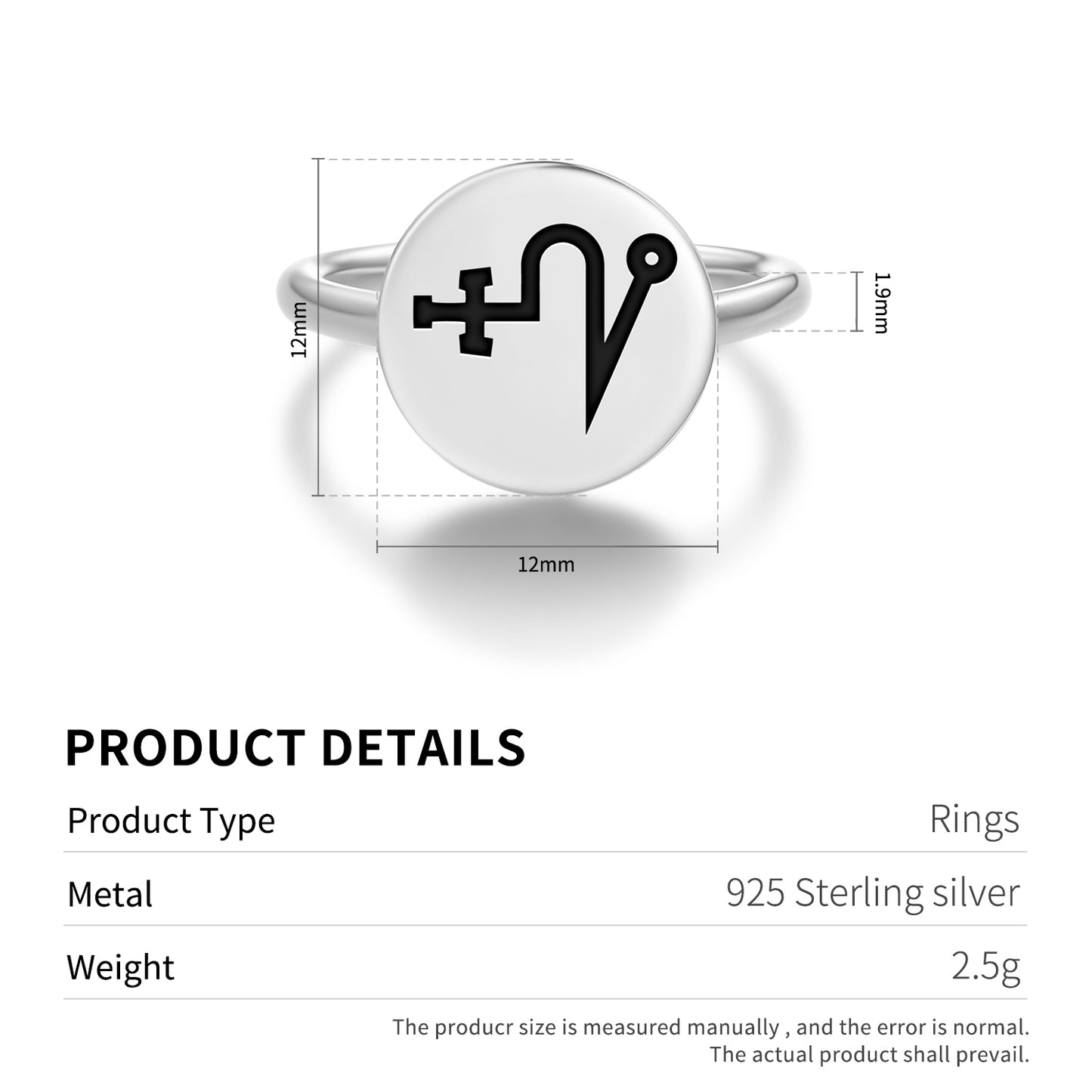 HAHAIAH Angels Symbols Adjustable Open Ring