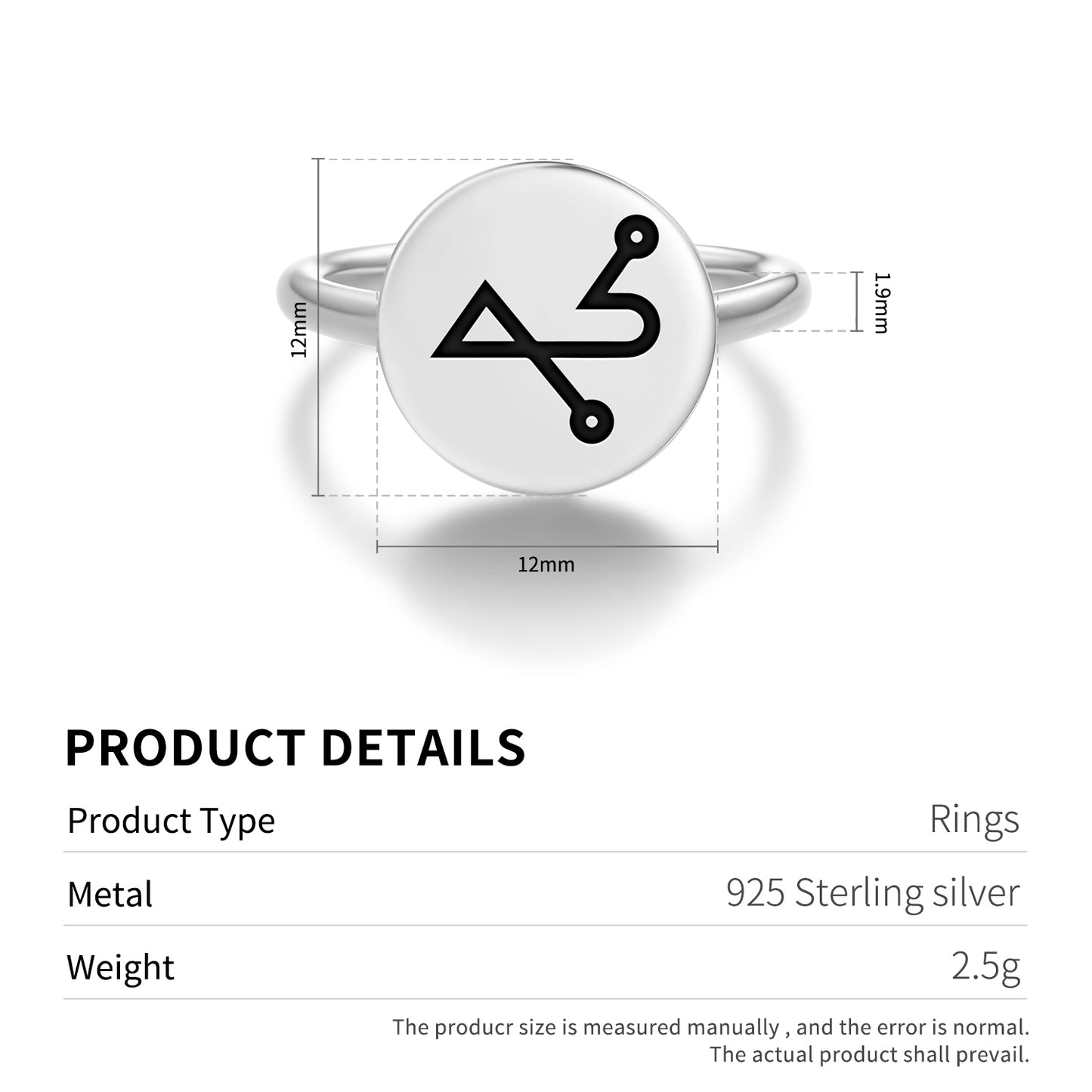 ELEMIAH Angels Symbols Adjustable Open Ring