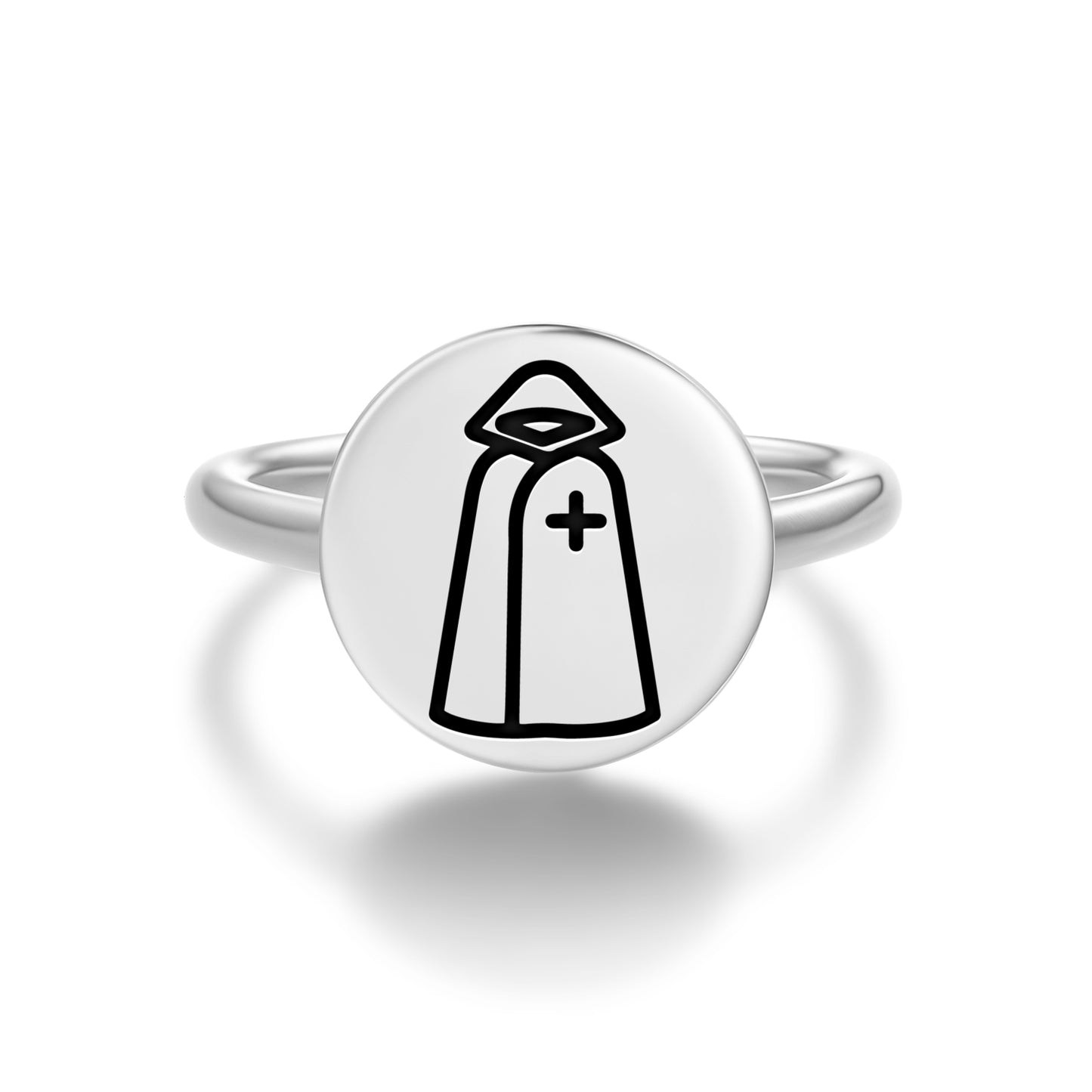 Templar white cloak Templar Symbols Adjustable Open Ring