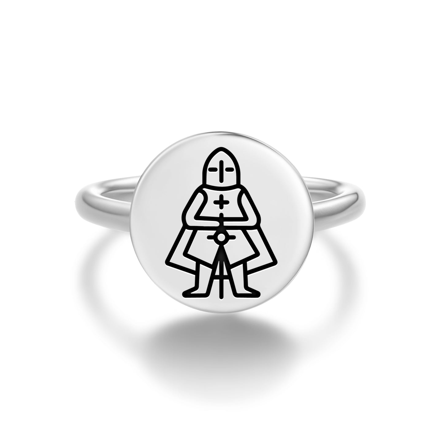 Templar Knight Templar Symbols Adjustable Open Ring