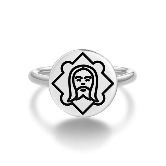 The Head Templar Symbols Adjustable Open Ring