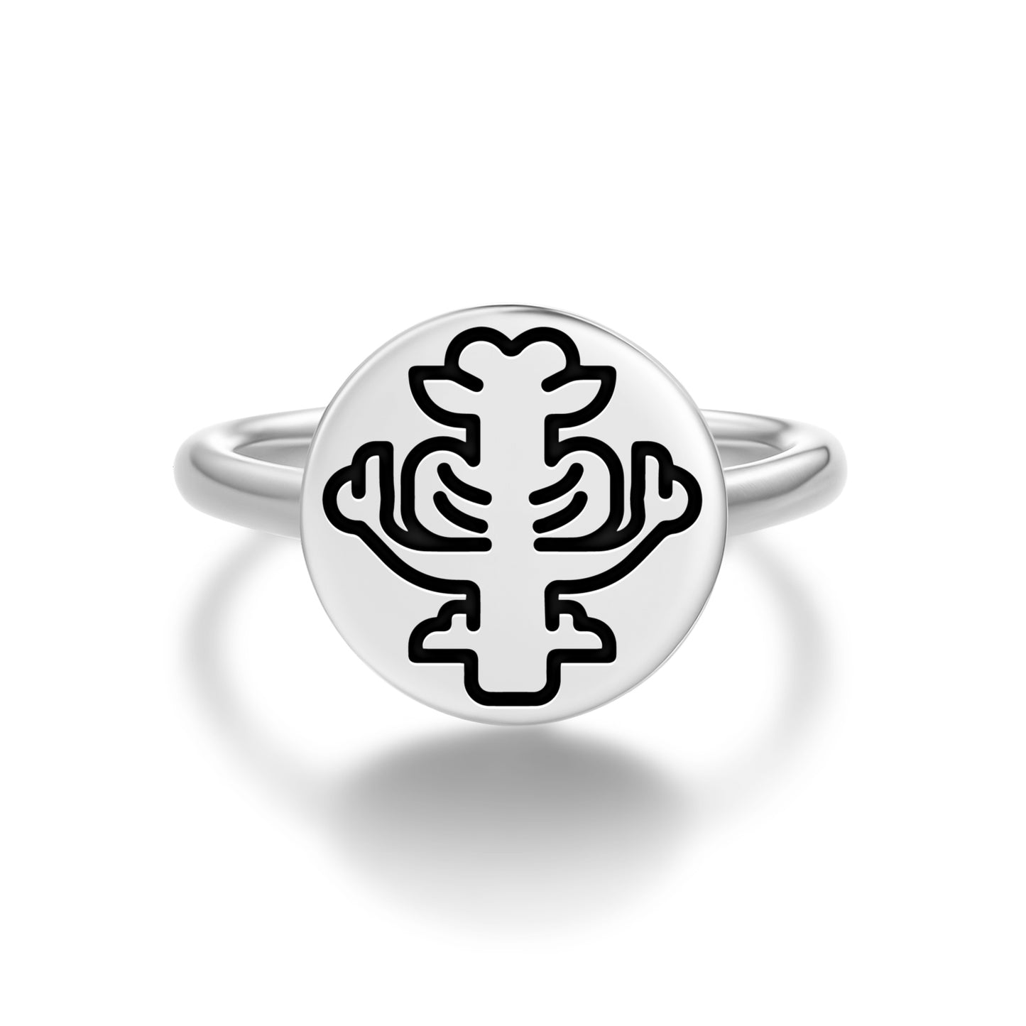 The Rose Templar Symbols Adjustable Open Ring
