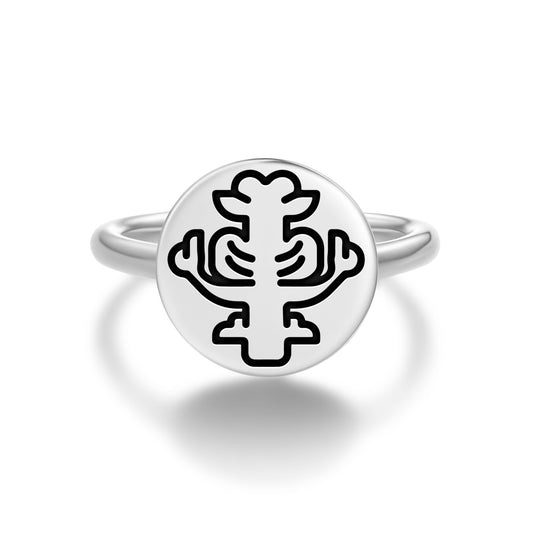 The Rose Templar Symbols Adjustable Open Ring