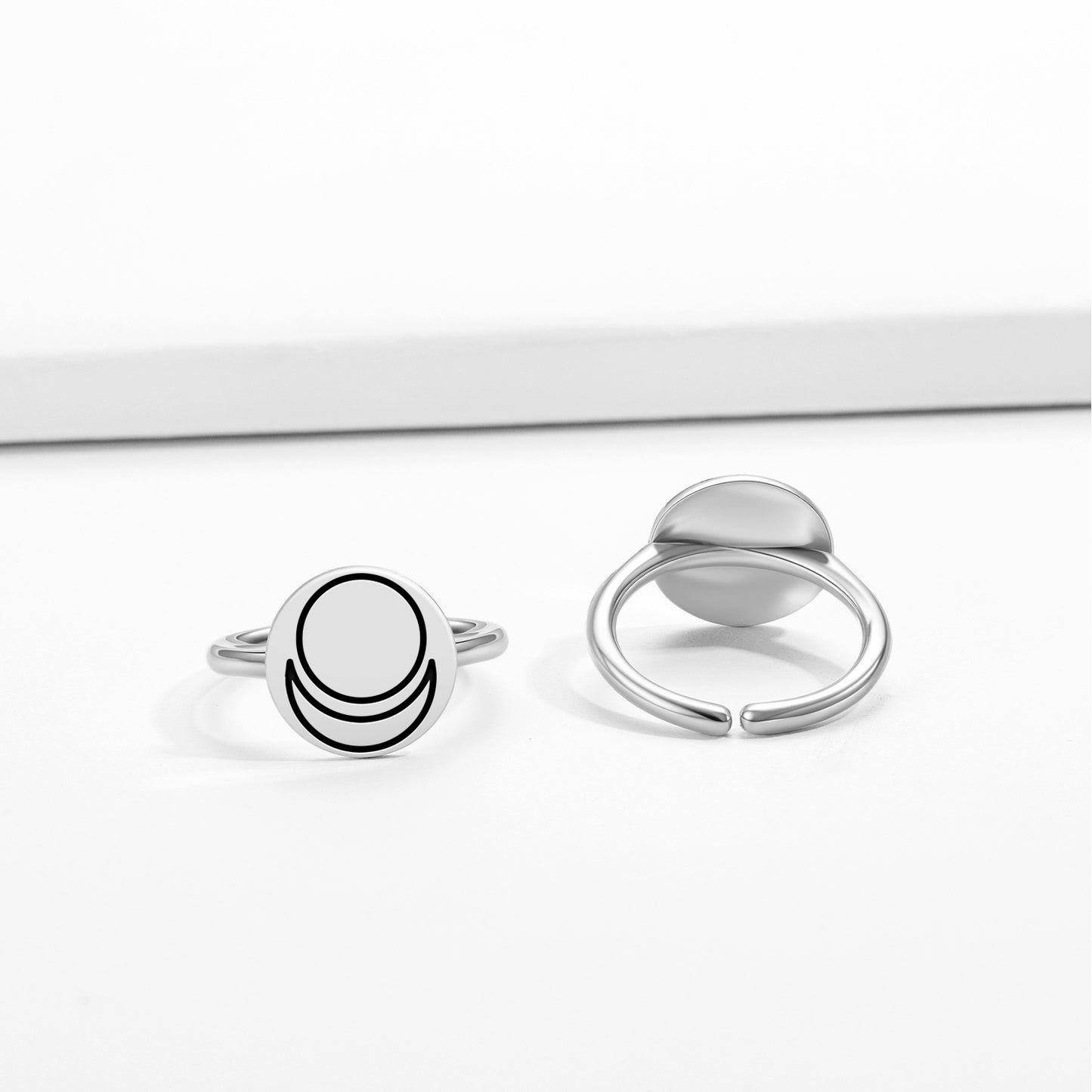 The sign of Allat Templar Symbols Adjustable Open Ring