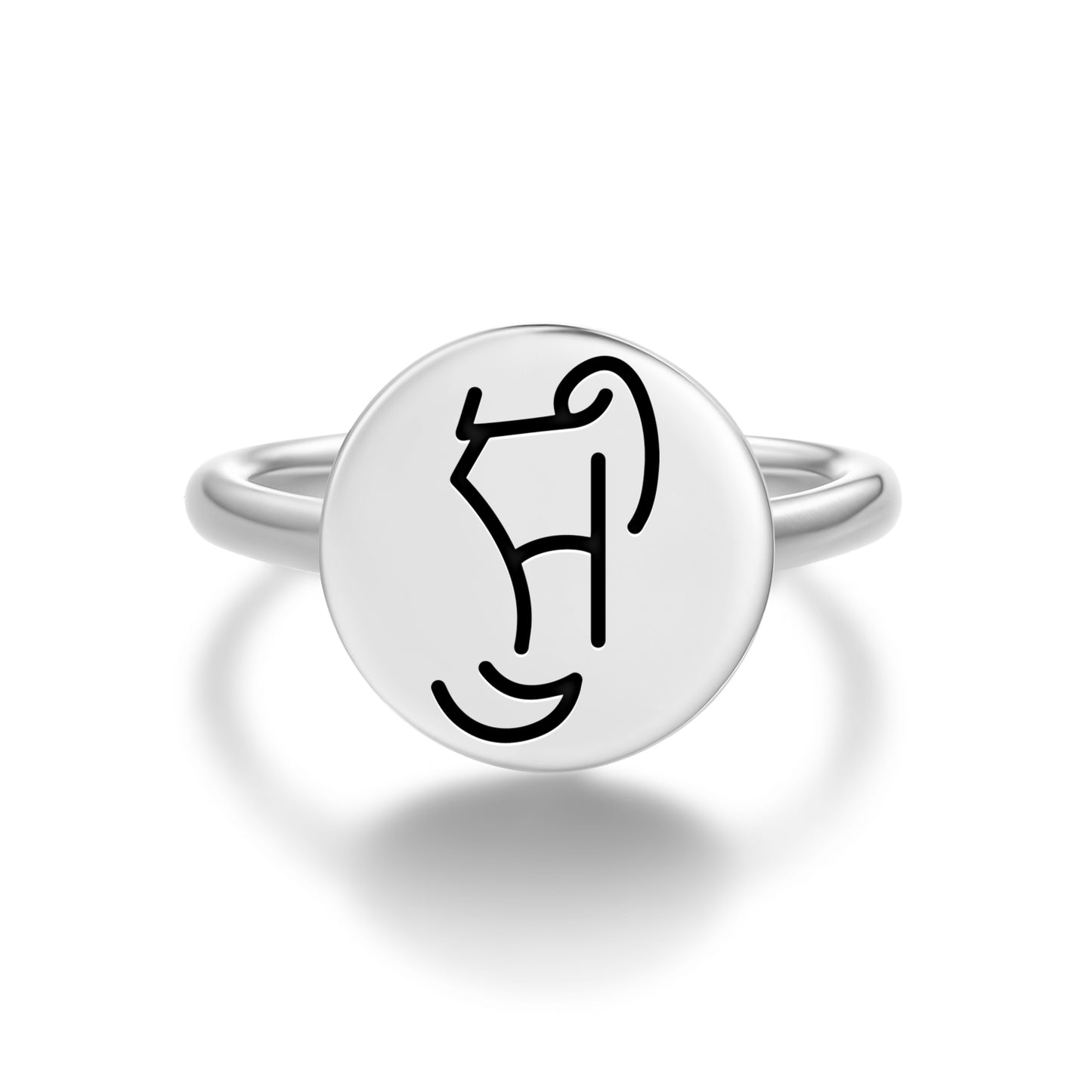 ZEN KAI JO Reiki Symbols Adjustable Open Ring
