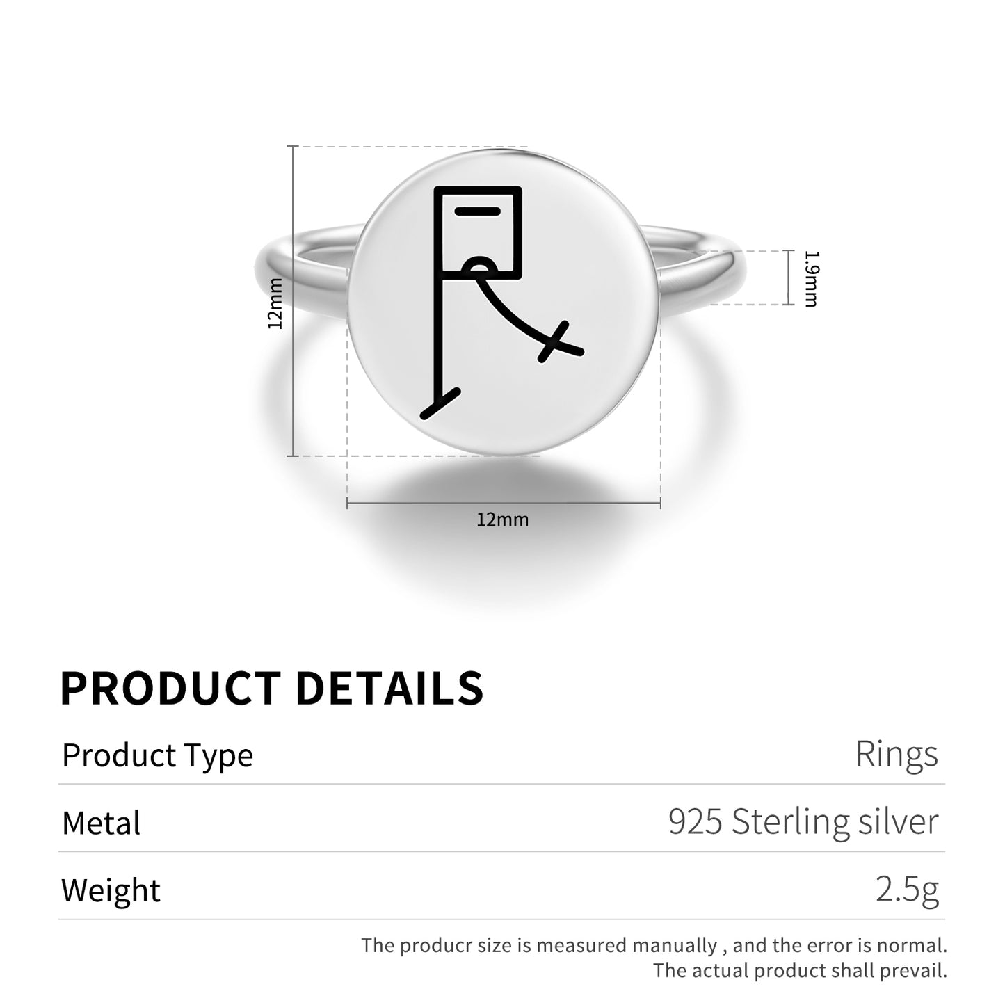 CHI HAI Reiki Symbols Adjustable Open Ring