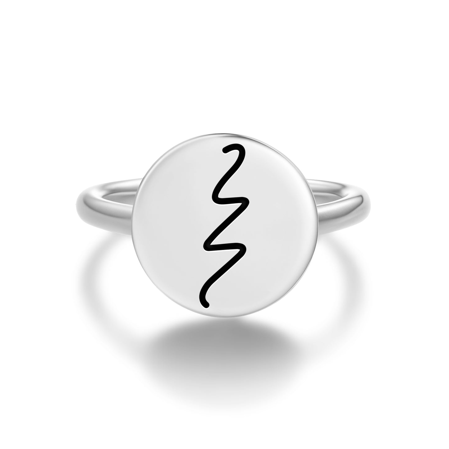 RAKU Reiki Symbols Adjustable Open Ring