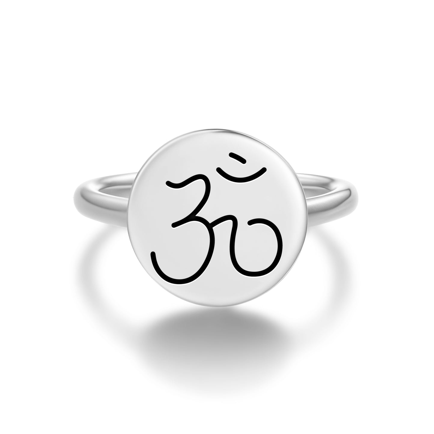 AUM OM OHM Reiki Symbols Adjustable Open Ring