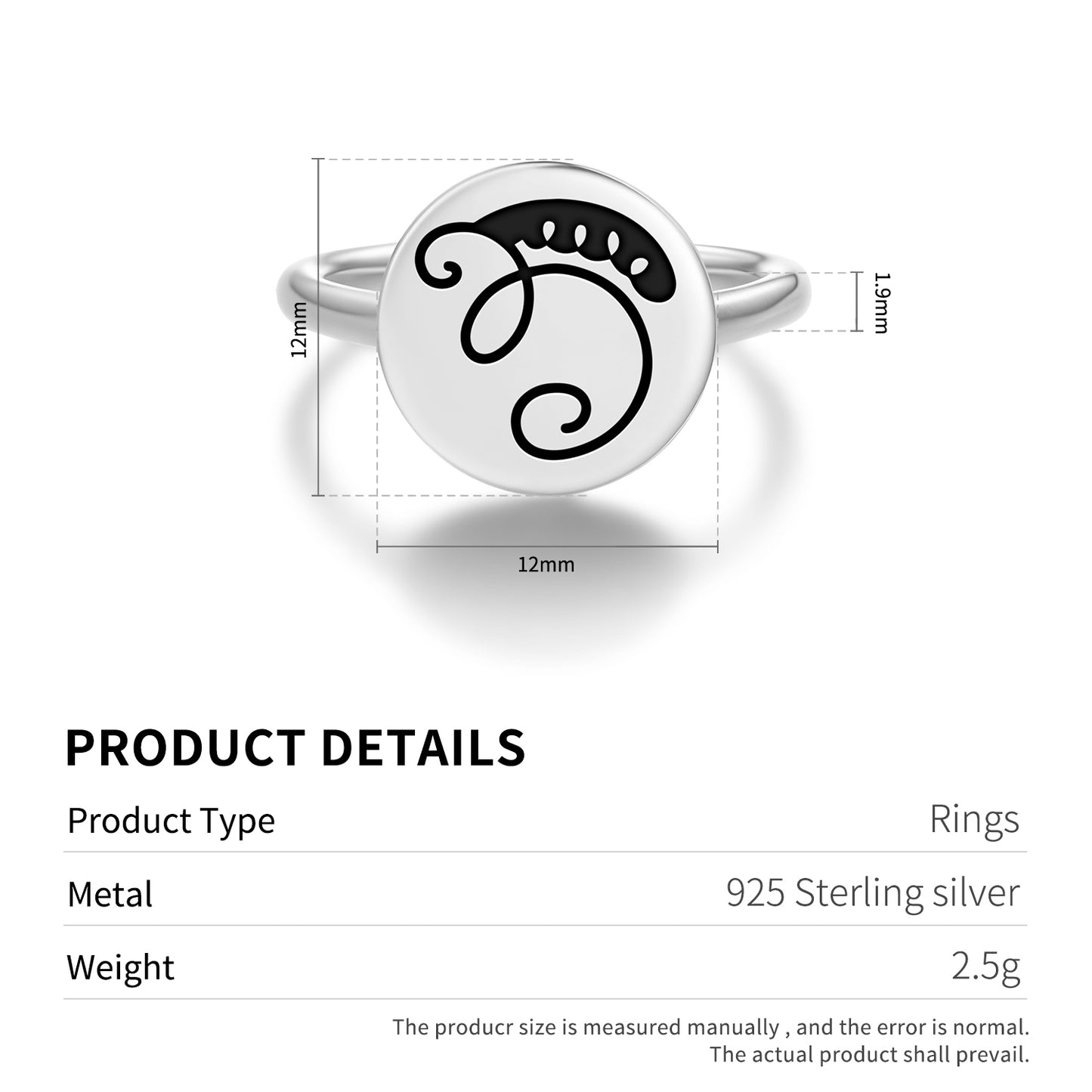 IAVA Reiki Symbols Adjustable Open Ring