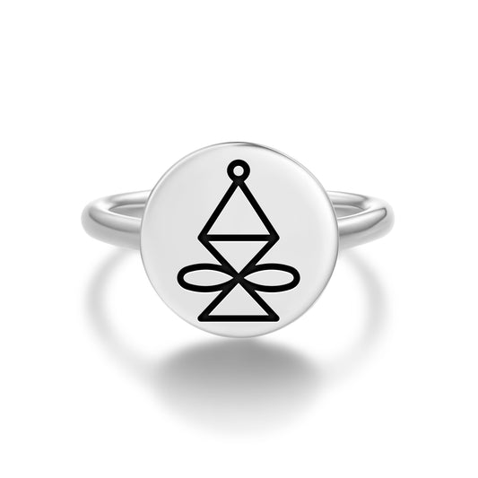 HALU Reiki Symbols Adjustable Open Ring