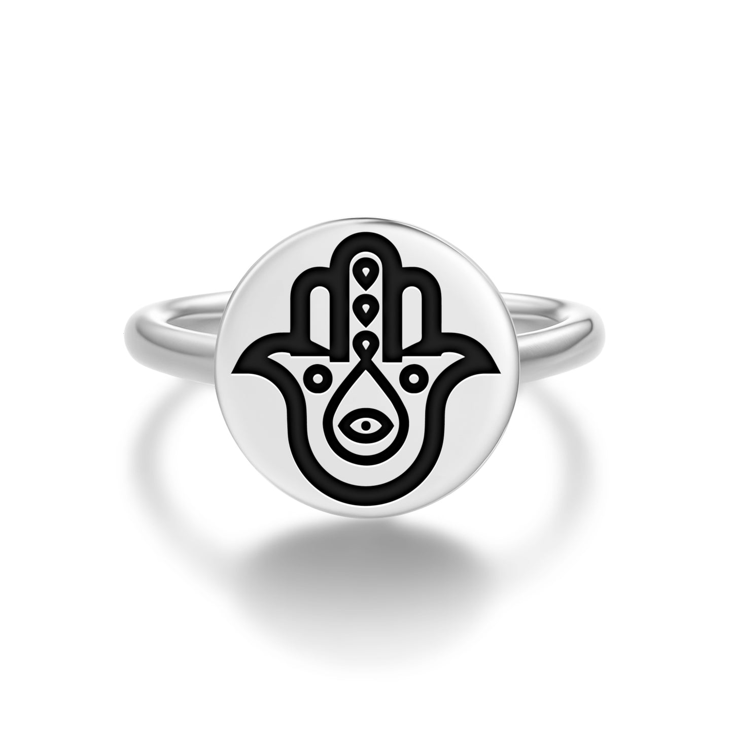 Hamsa hand Hindu Symbols Adjustable Open Ring