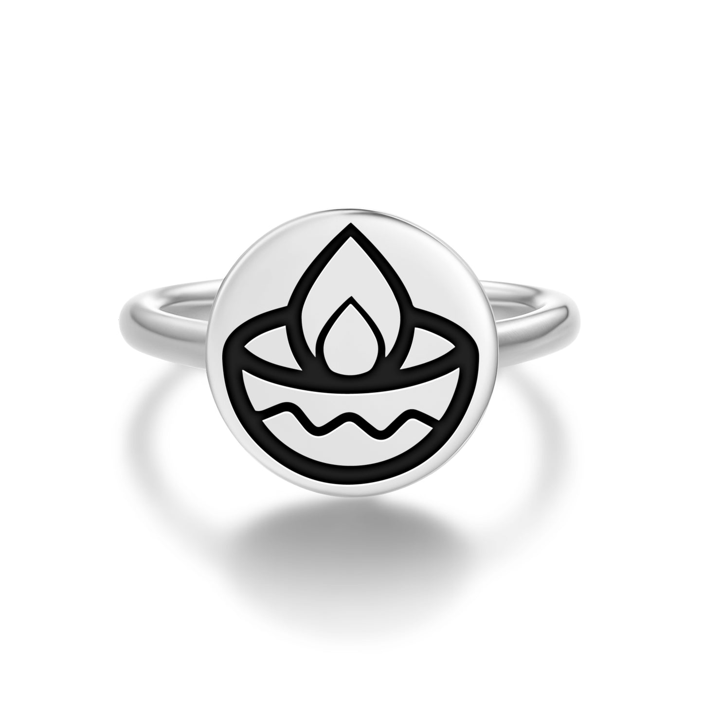 Diwali Hindu Symbols Adjustable Open Ring