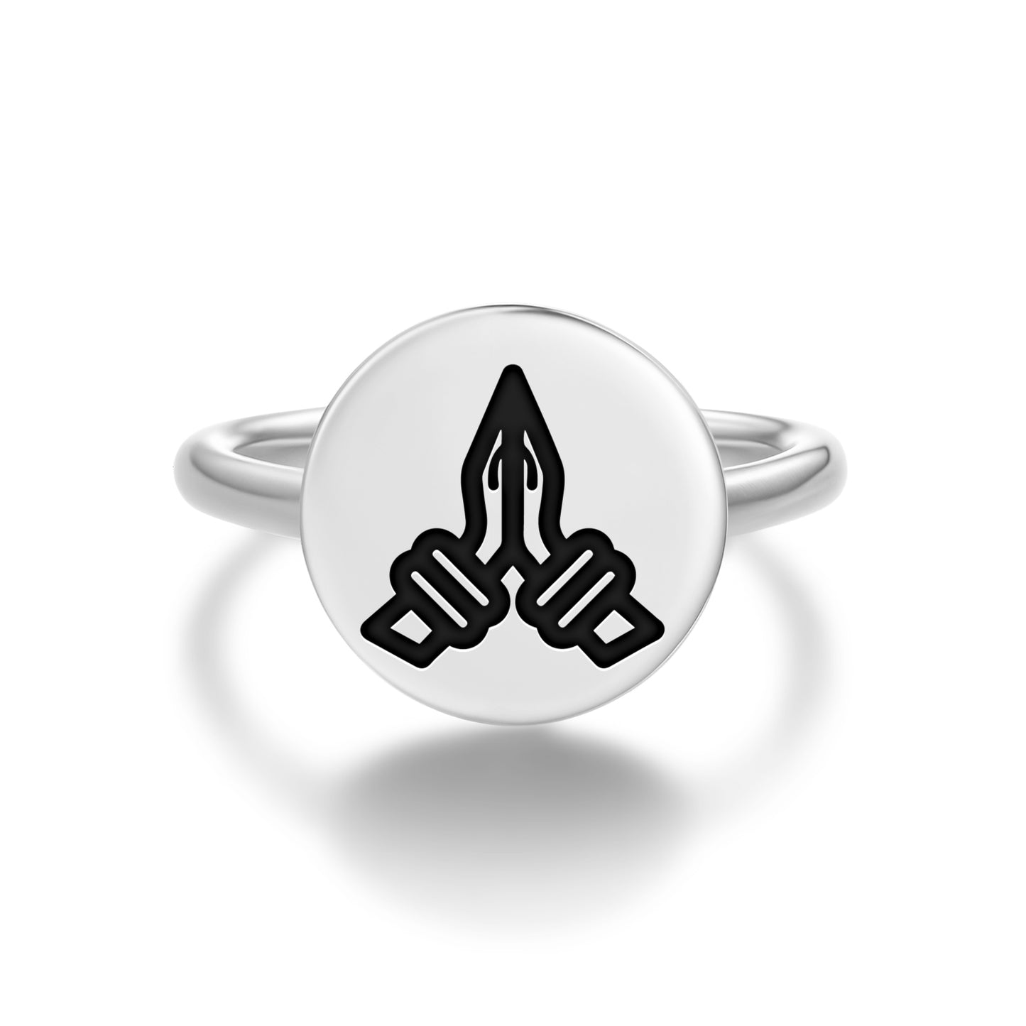 Namaste Hindu Symbols Adjustable Open Ring