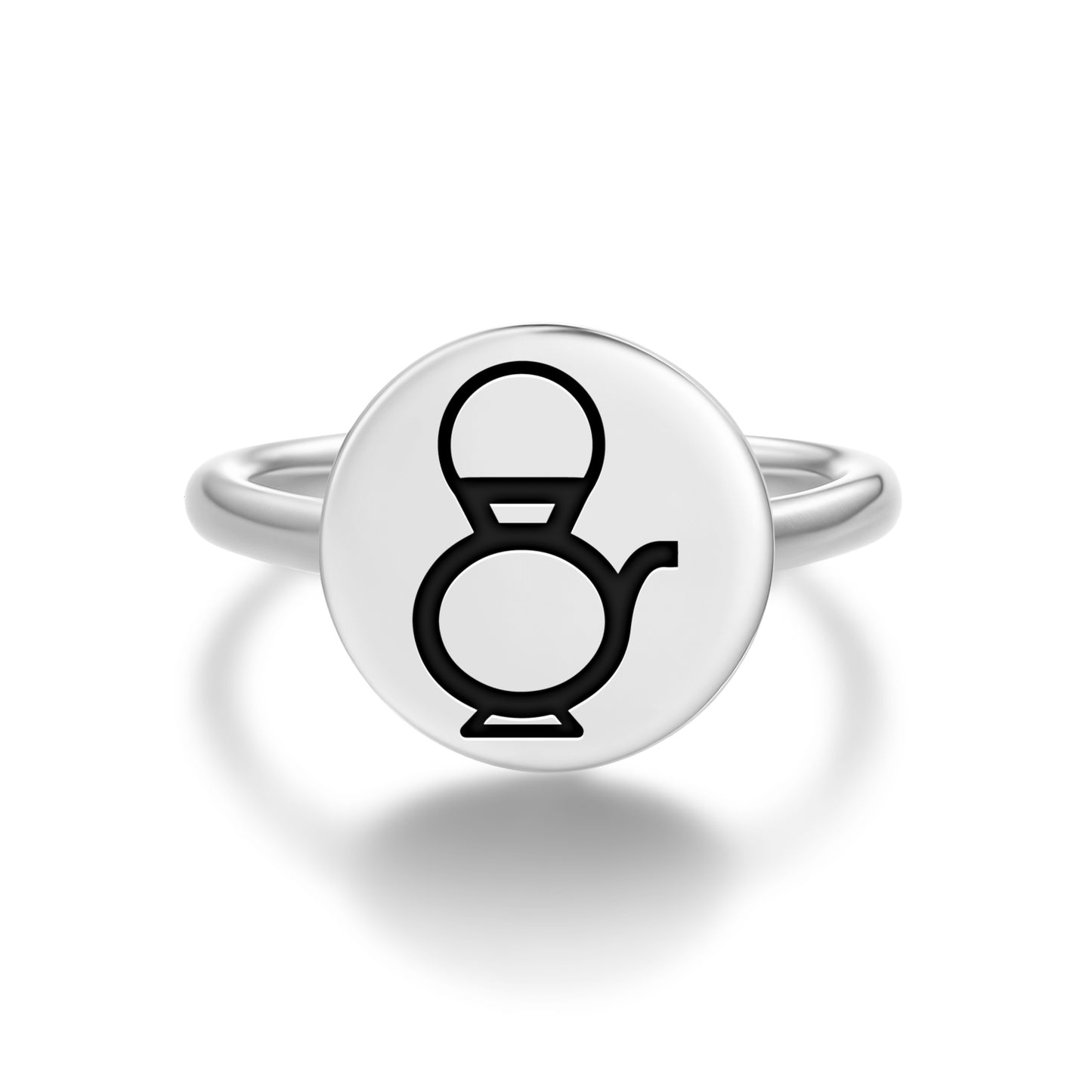 Kamandalu Hindu Symbols Adjustable Open Ring