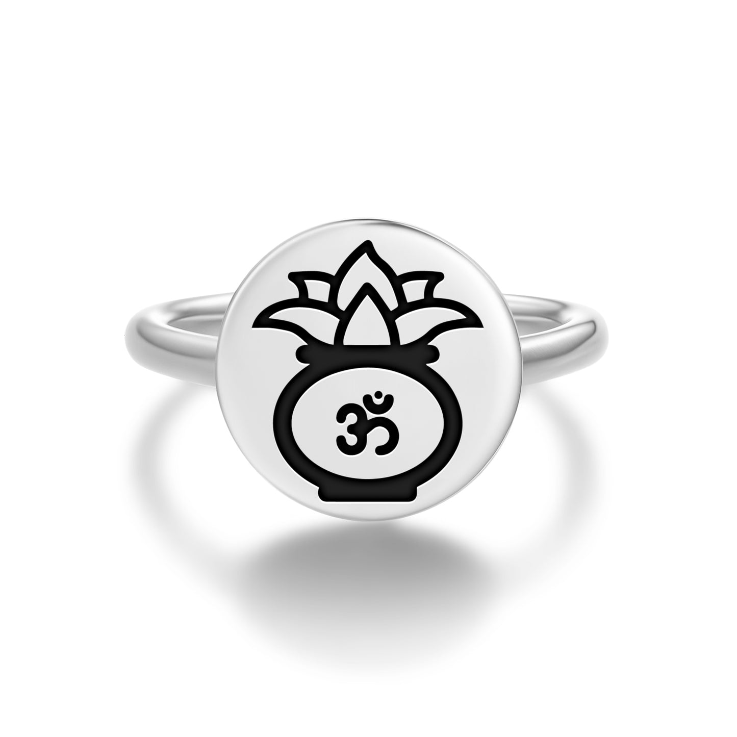 Kalasha Hindu Symbols Adjustable Open Ring