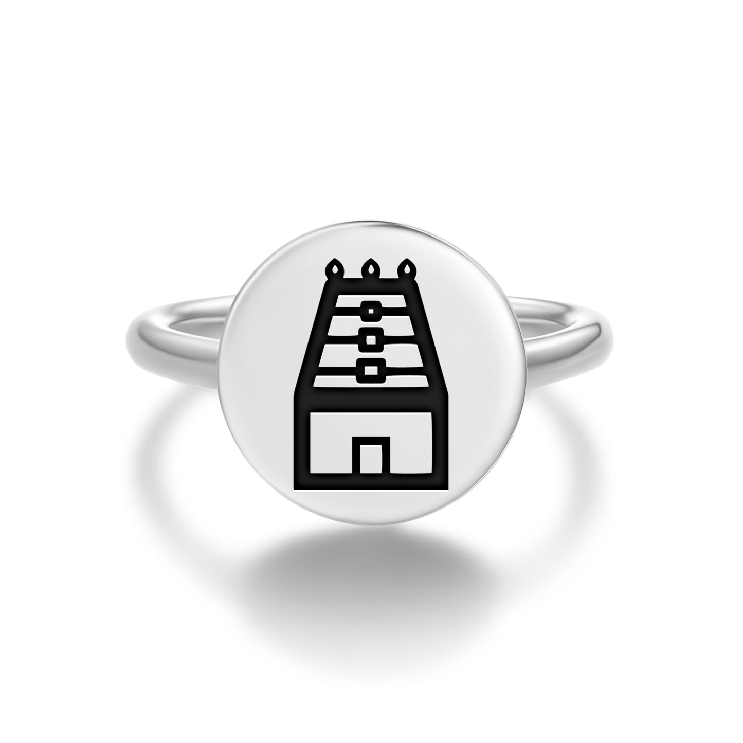 Gopuras Hindu Symbols Adjustable Open Ring