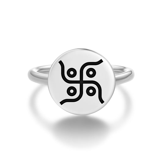 Swastika Hindu Hindu Symbols Adjustable Open Ring