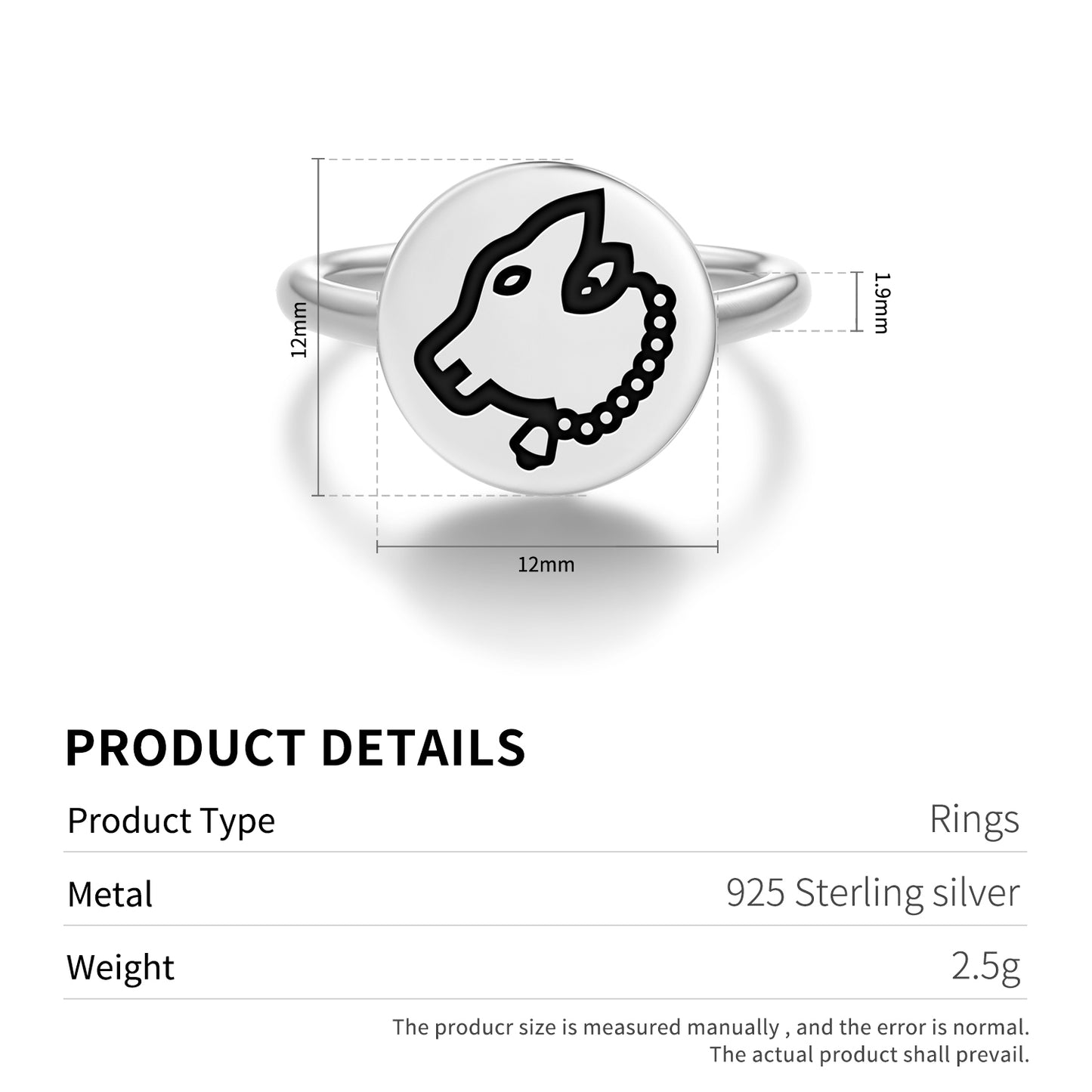 Nandi Shiva's Vehicle Hindu Symbols Adjustable Open Ring