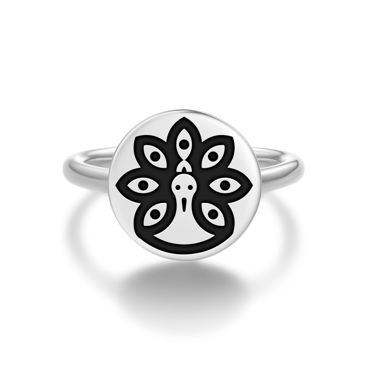 Mayil Mayur Hindu Symbols Adjustable Open Ring