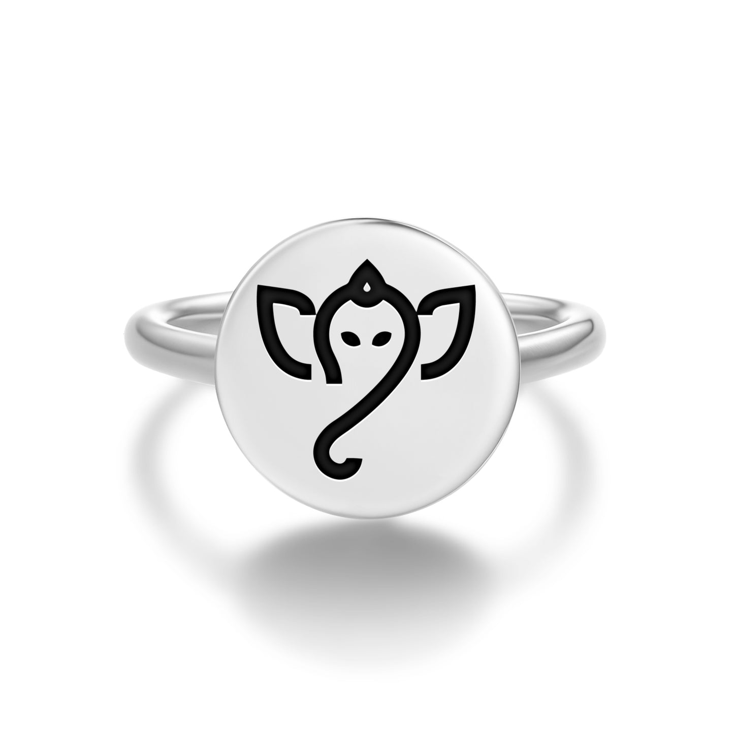 Ganesha Hindu Symbols Adjustable Open Ring