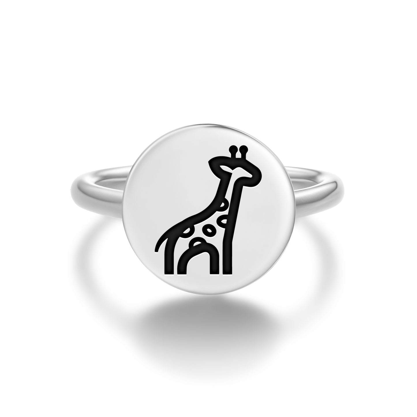 GIRAFFE Animal Symbols Adjustable Open Ring