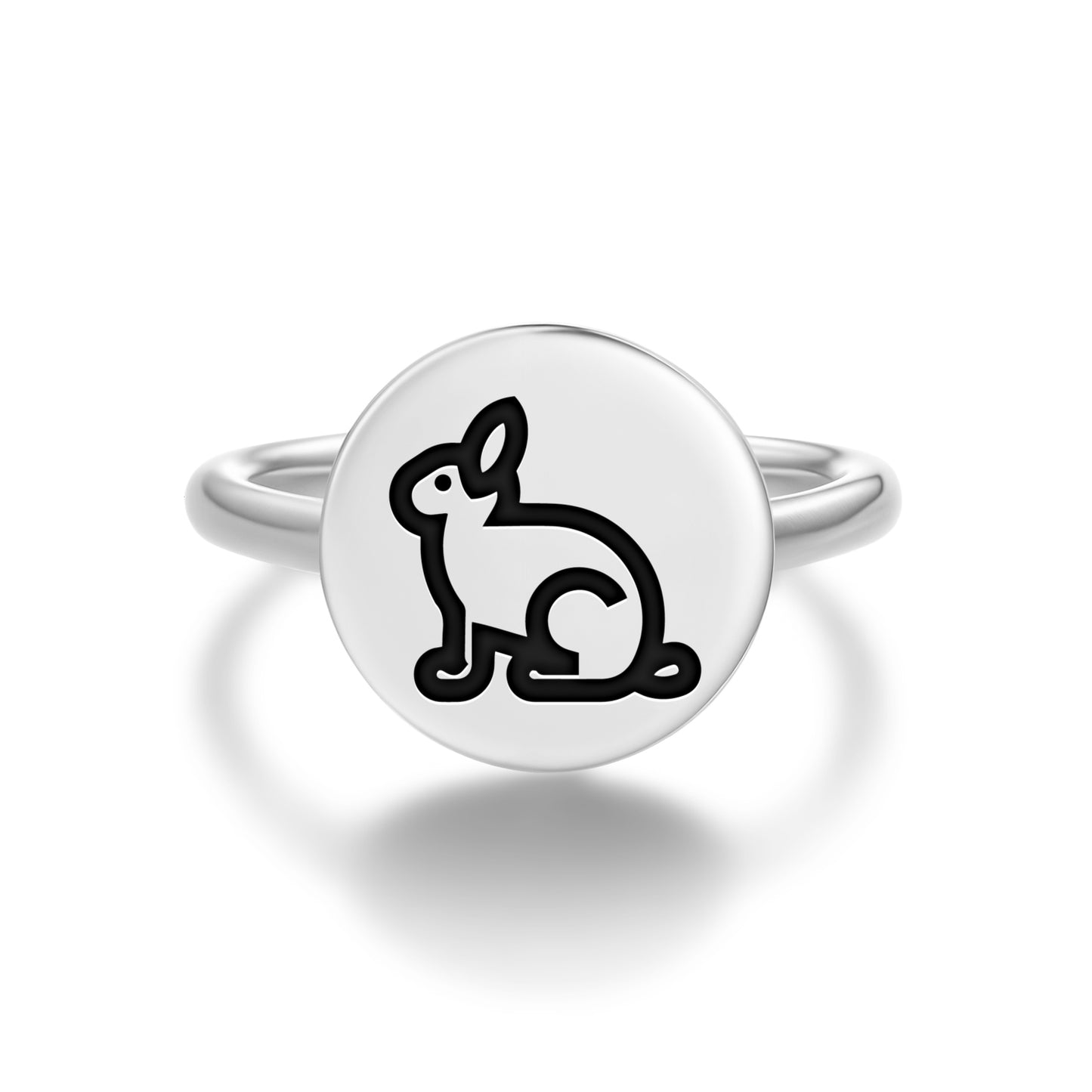 RABBIT Animal Symbols Adjustable Open Ring